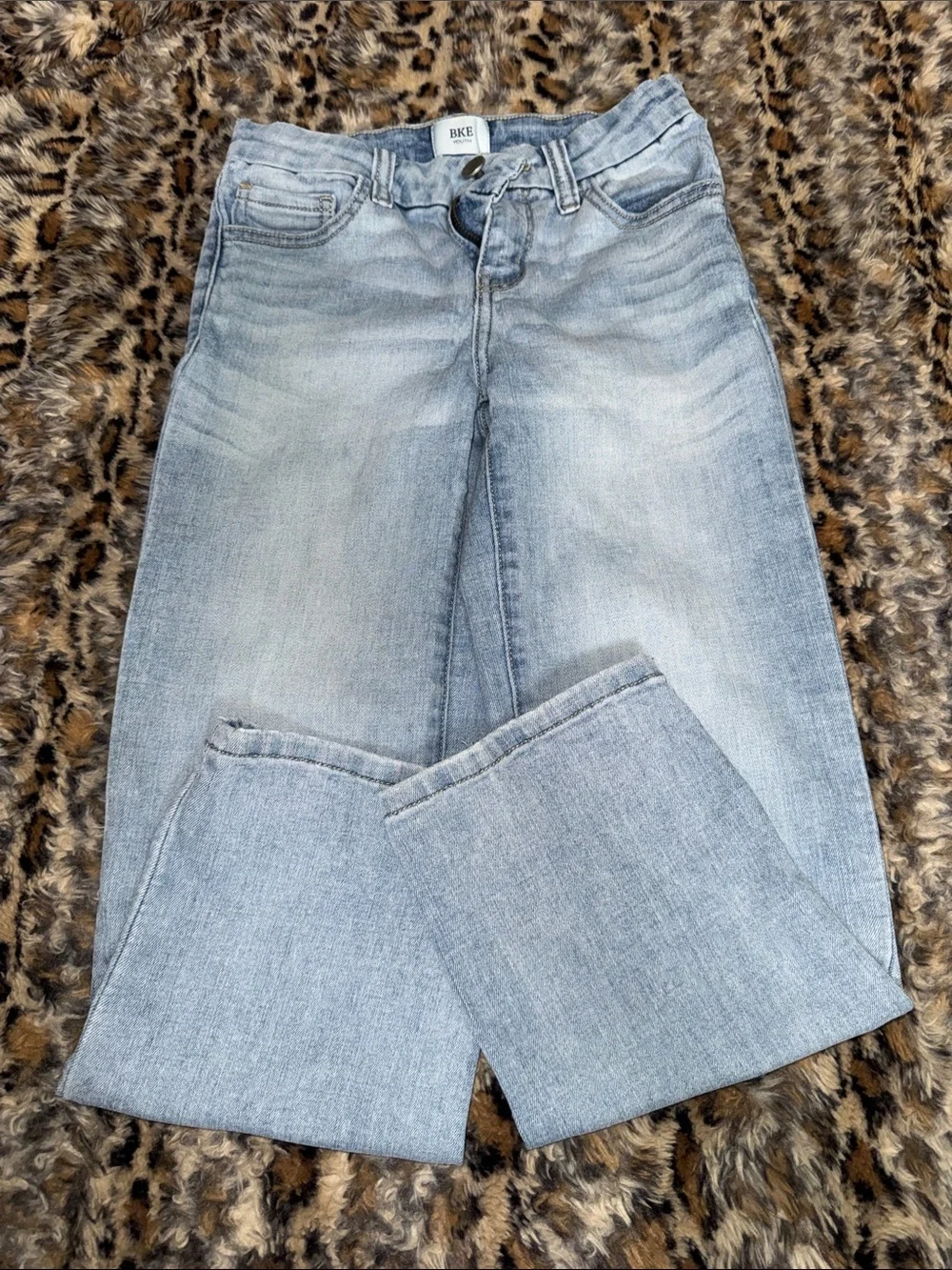 BKE girls light Wash Straight Jeans - Light Blue